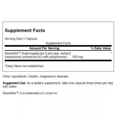 Swanson Larch Tree Arabinogalactan 500 mg 90 Capsules