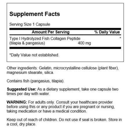 Swanson Marine Collagen 400mg 60 Capsules