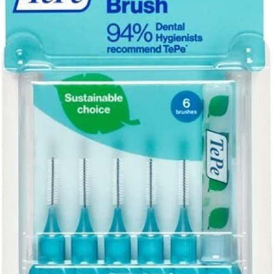 Tepe Interdental Brushes Blue 0.6mm Pack of 6 - welzo