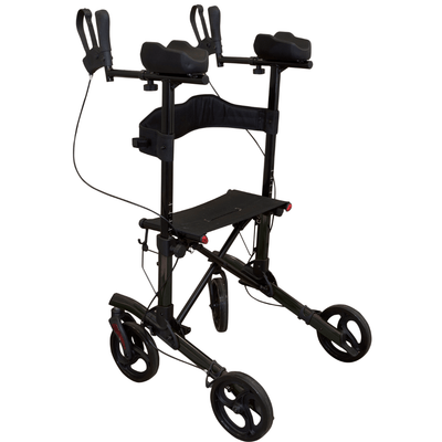 Aidapt Forearm Rollator Walker with Arm Troughs, 8" Wheels & Shopping Bag – Lightweight Folding Mobility Aid