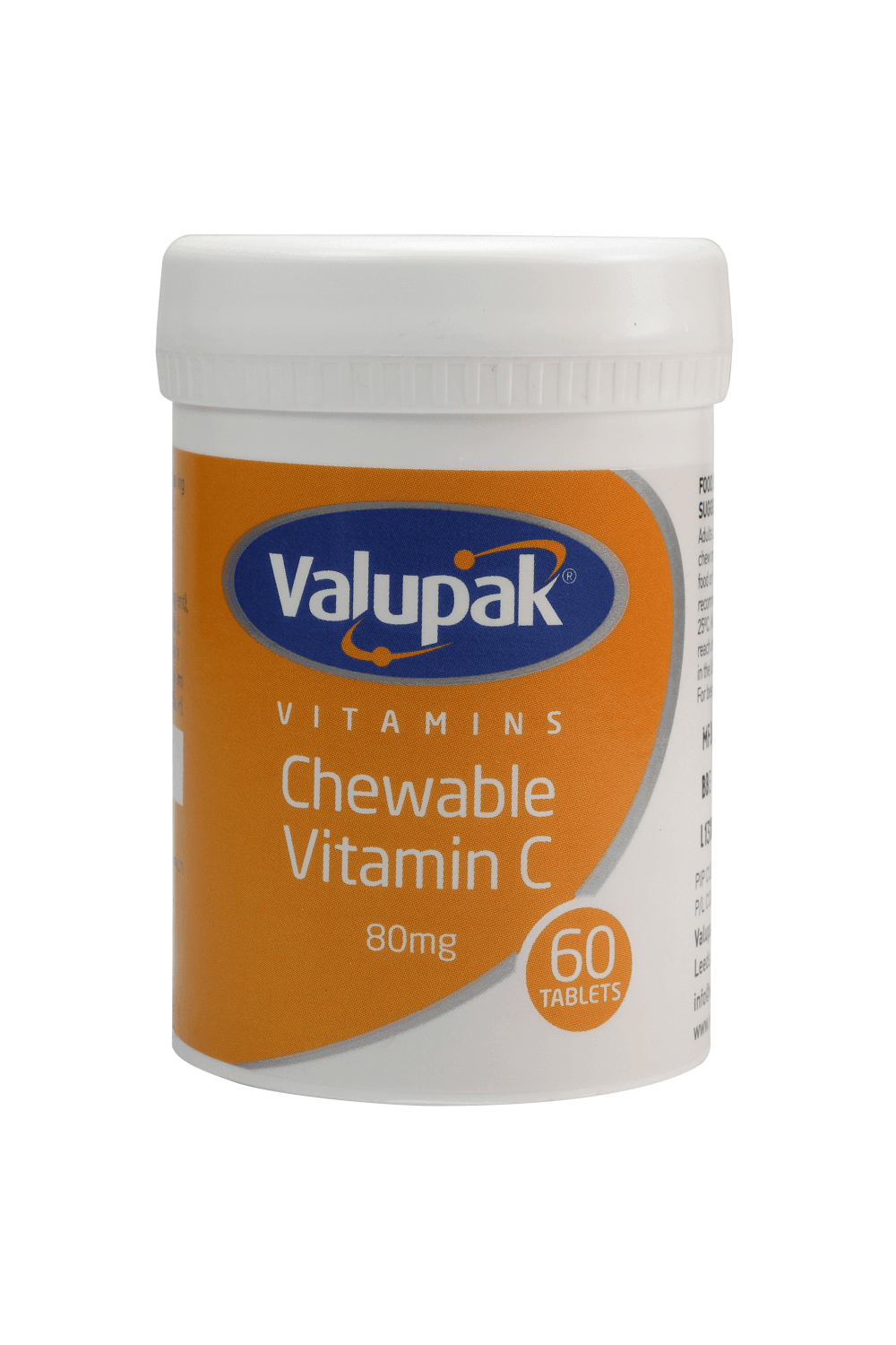Valupak Chewable Vitamin C Tablets 80mg Pack of 60 - welzo