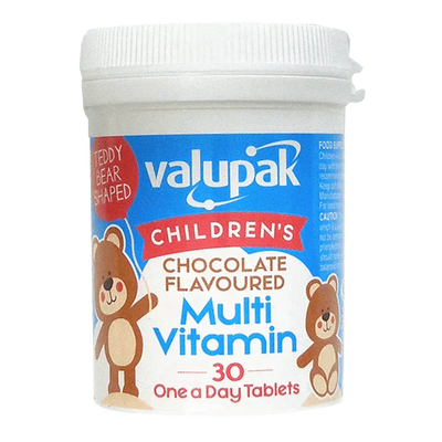 Valupak Children's Chocolate Flavoured Multi Vitamins Pack of 30 - welzo