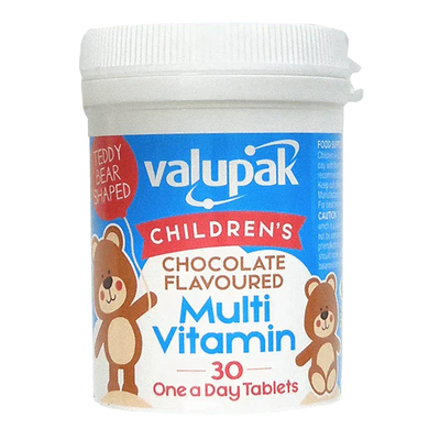 Valupak Children's Chocolate Flavoured Multi Vitamins Pack of 30 - welzo