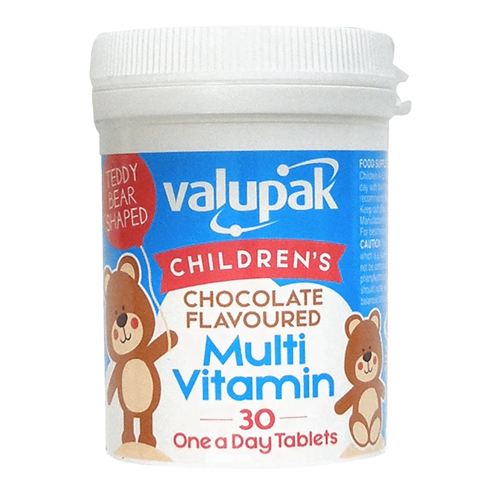 Valupak Children's Chocolate Flavoured Multi Vitamins Pack of 30 - welzo