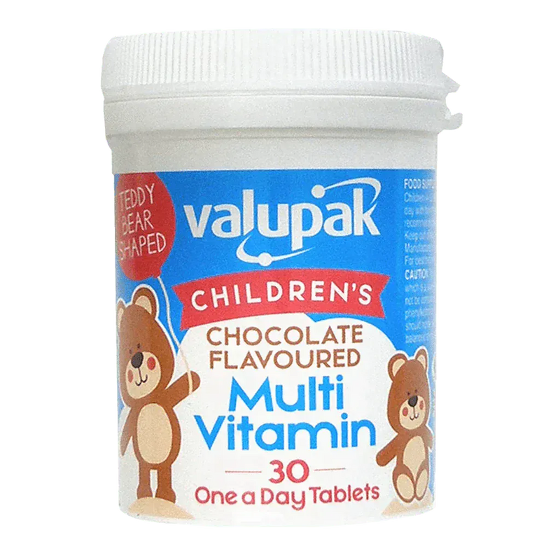 Valupak Children's Chocolate Flavoured Multi Vitamins Pack of 30 - welzo