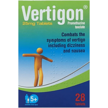 Vertigon 25mg Tablets Pack of 28 - welzo