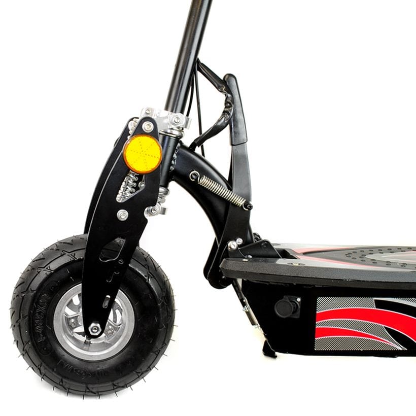 Electric Scooter Escooter 800W със окачване, подвижна седалка и 10 "гуми - 36V батерия, верижно задвижване, 33 км обхват