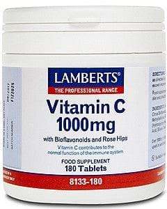 Vitamin C 1000mg with Bioflavonoids and Rose Hips - 120 Tablets - Lamberts - welzo
