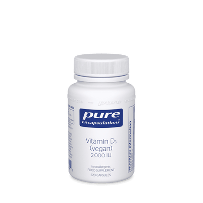 Vitamin D3 (Vegan) 2,000 IU, 120 Capsules - Pure Encapsulations - welzo