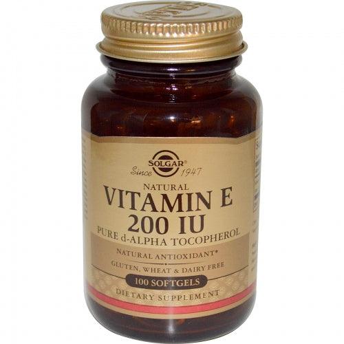 Vitamin E, 200 IU- 100 Softgels - Solgar - welzo