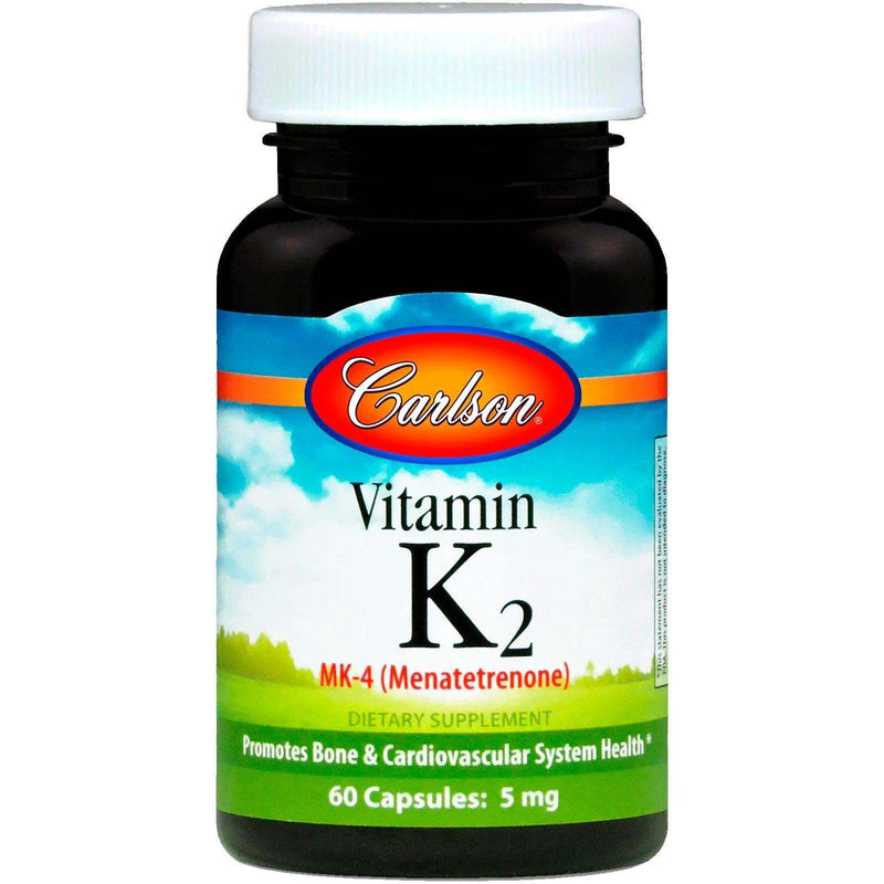 Vitamin K2 - 5mg - 60 Capsules - Carlson Labs - welzo