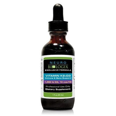 Vitamin K2 + D3 Drops 1oz (1000IU) - Neuro Biologix - welzo