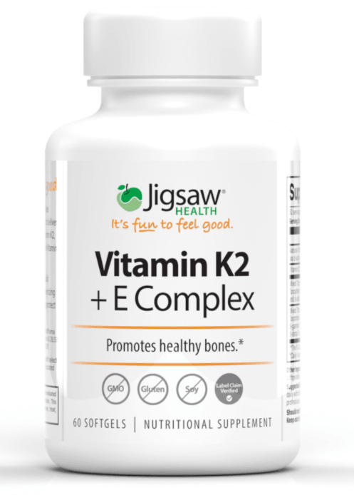 Vitamin K2 + E Complex (60 softgels) - Jigsaw Health - welzo