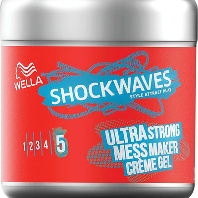 Wella Shockwaves Ultra Strong Mess maker Creme Gel 150ml - welzo
