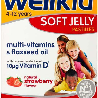 Wellkid Soft Jelly Pastilles Strawberry Pack of 30 - welzo