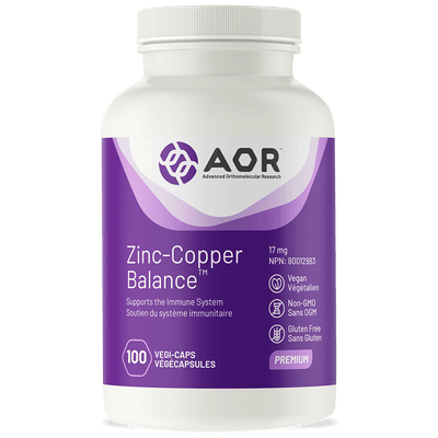 Zinc-Copper Balance -100 Capsules - AOR - welzo