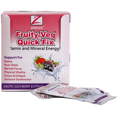 Zinplex Fruity-Veg Quick Fix Goji Berry Sachets 28g Pack of 30 - welzo