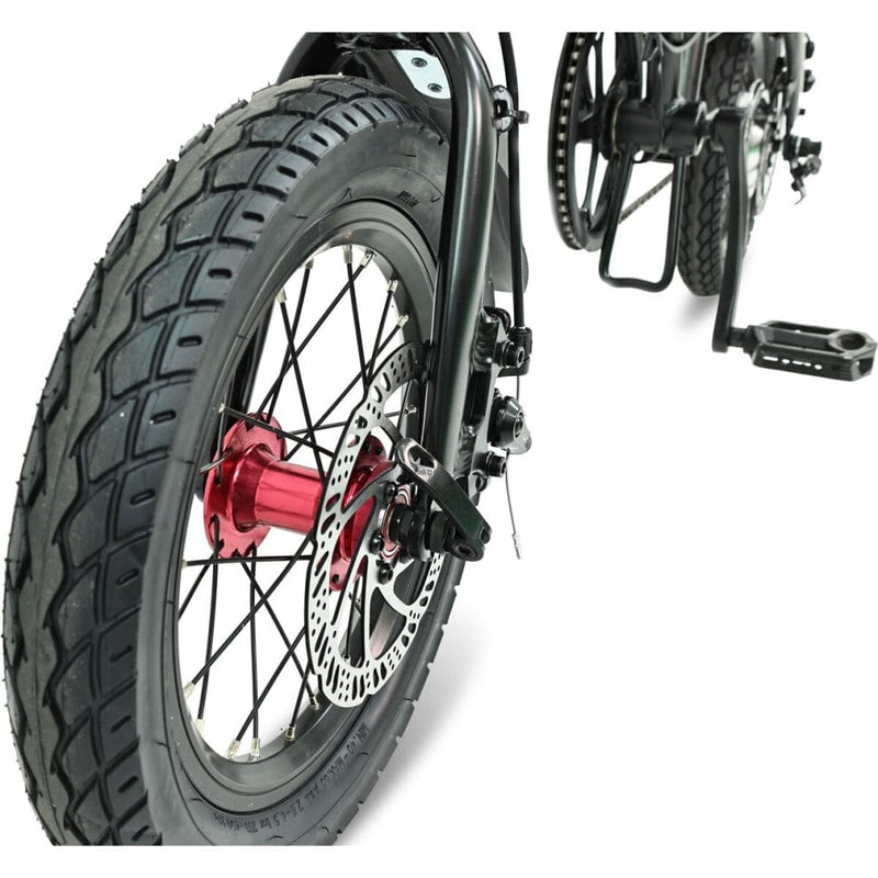 Premium Zipper Z1S Сгъваем електрически велосипед - 10AH Батерия, лека алуминиева рамка - Мат Блек