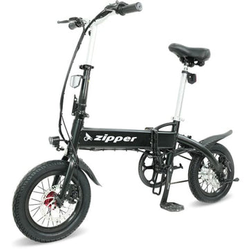 Prémiový zip Z1S skládací elektrické kolo - 10ah baterie, lehký hliníkový rám - Matt Black