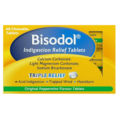 Bisodol Indigestion Relief Tablets Pack of 60 - welzo