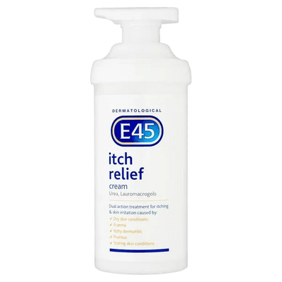 E45 Itch Relief Cream Pump Dispenser 500g - welzo