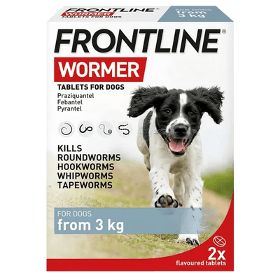 Frontline Wormer Tablets for Dogs 3kg+ Pack of 2 - welzo
