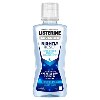 Listerine Advanced Nightly Reset Alcohol Free Mouthwash 400ml - welzo