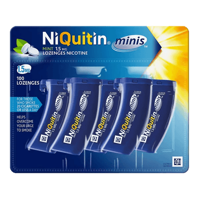 Niquitin Minis 1.5mg Mint Lozenges Pack of 100 - welzo