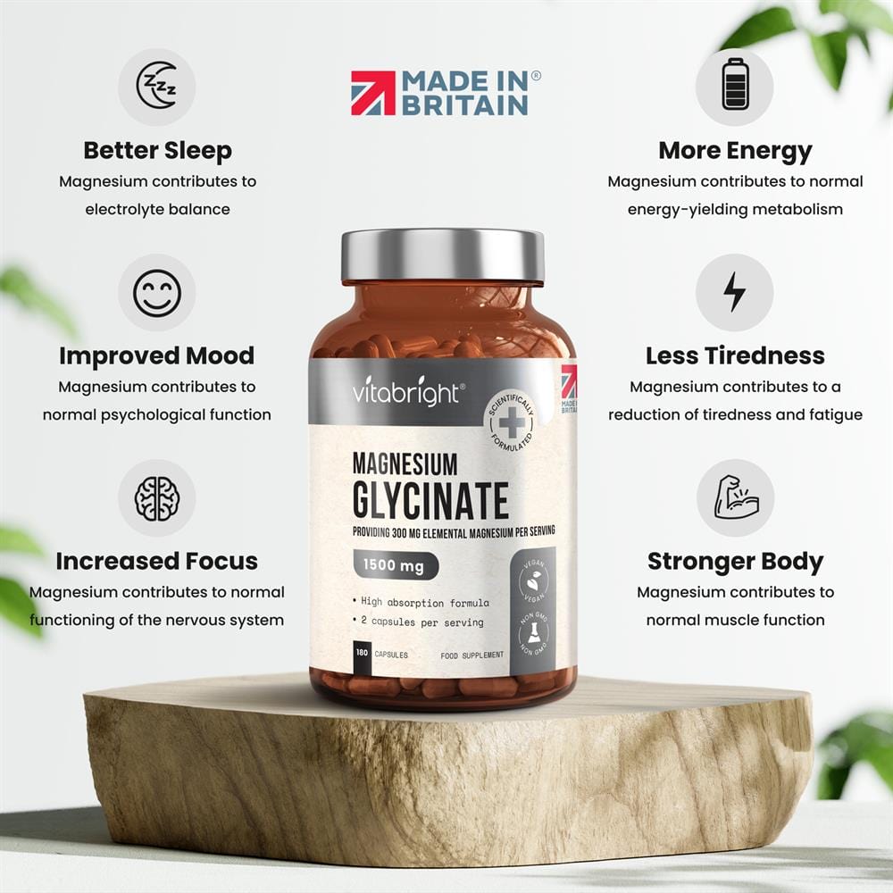 Magnesium glycinate supplement bottle used in a magnesium supplement comparison
