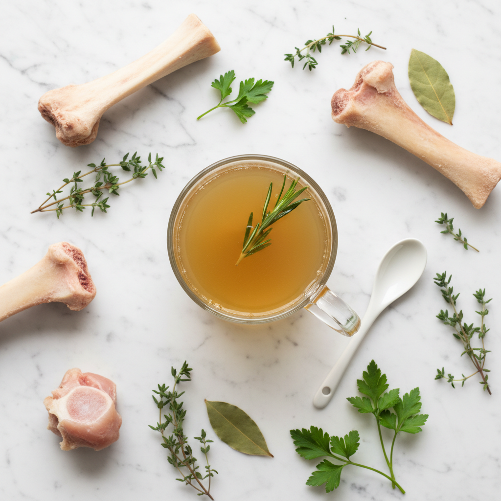 Bone broth for gut health and digestive support