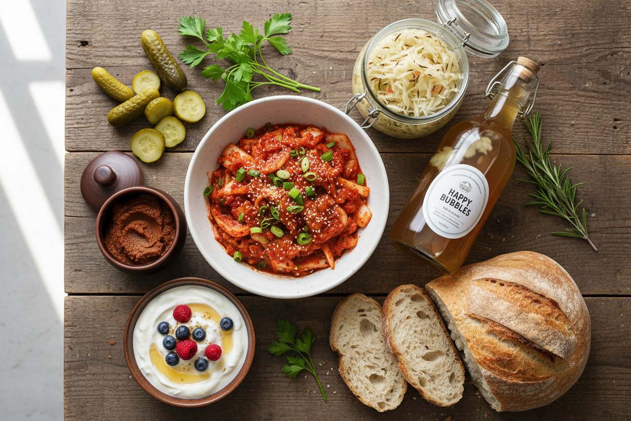 Fermented foods that support gut microbiome health and healthy digestion