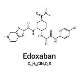 Edoxaban, an oral anticoagulant medication, functions as a type of blood thinner.