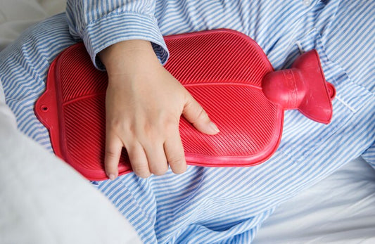Hot water bottles are used for menstrual pain
