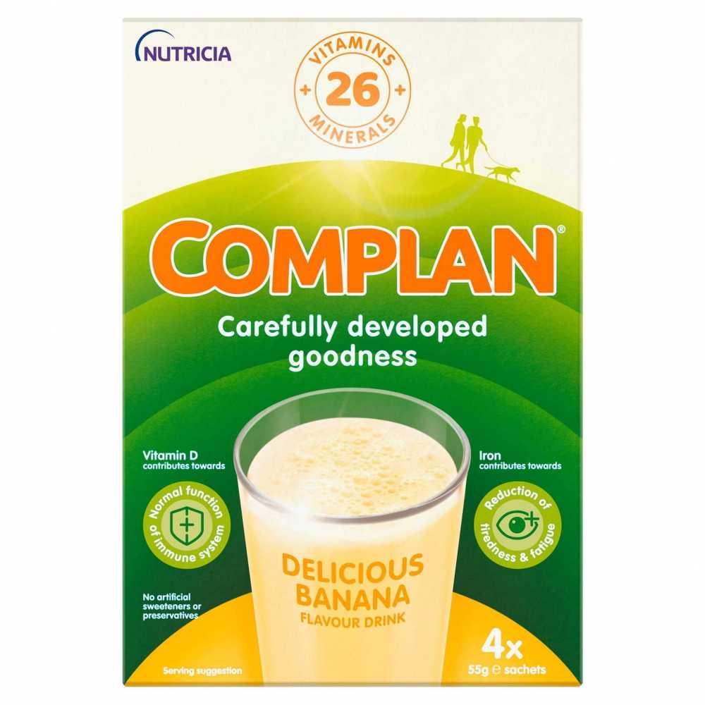 Complan Sachets Banana 55g Pack of 4-complan