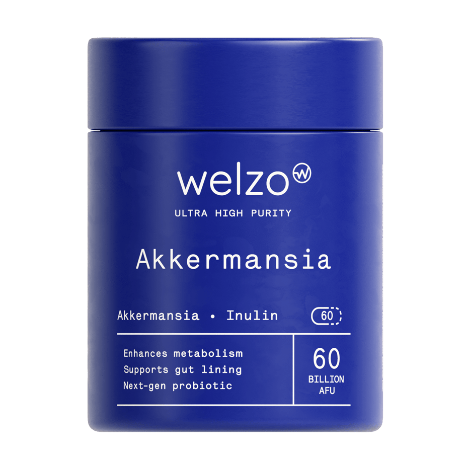 Welzo Ultra Purity Akkermansia 60 Billion AFU, 60 vegan capsules with berberine, inulin, Lactobacillus acidophilus, astaxanthin and chromium