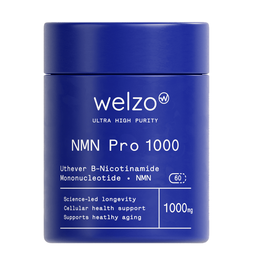 Welzo NMN Pro 1000 Ultra Purity NMN supplement, 1000mg per serving, UK dispatched