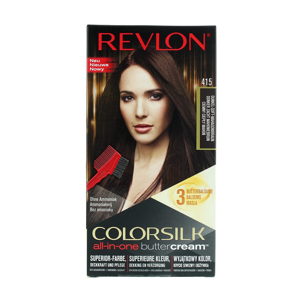 Revlon Colorsilk All-In-One Buttercream 415 Dark Soft Mahogany Brown Hair Colour - Welzo