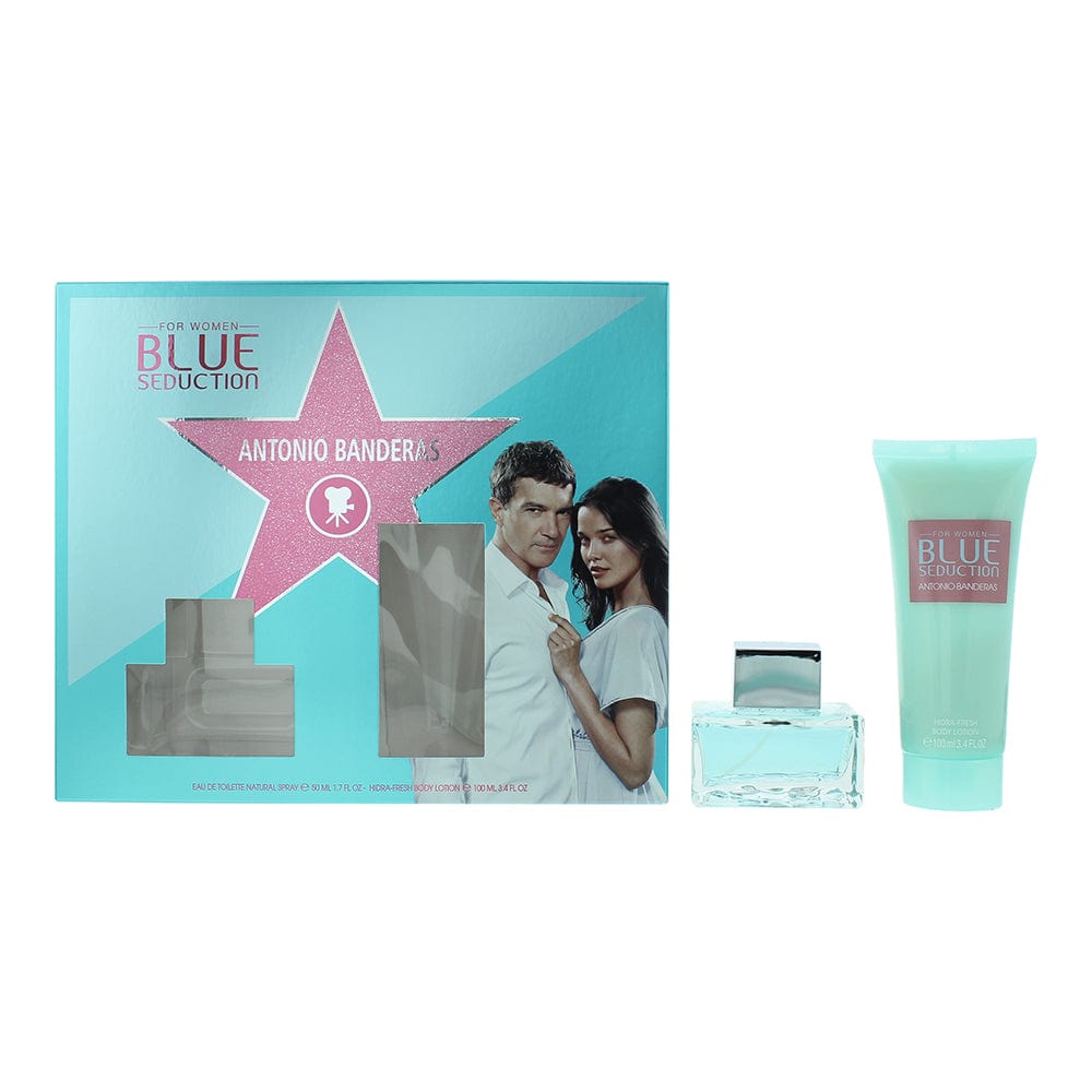 Antonio Banderas Blue Seduction 2 Piece Set - Eau De Toilette 50ml - Body Lotion 100ml - Welzo