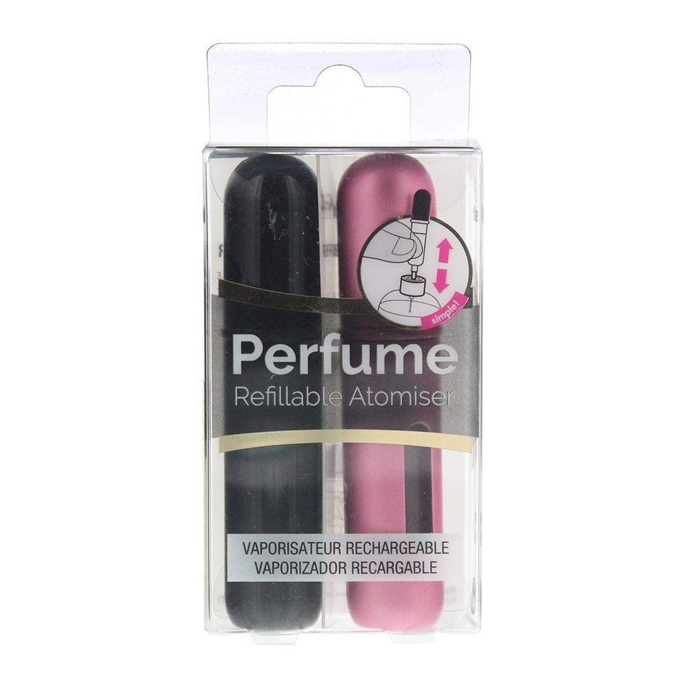 Pressit Refillable Perfume Spray Bottles 2 x 4ml - Pink & Black - Welzo