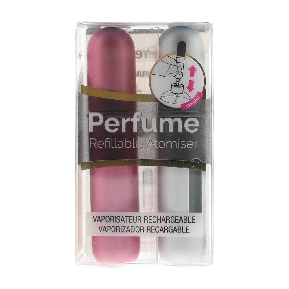 Pressit Refillable Perfume Spray Bottles 2 x 4ml - Pink & Silver - Welzo