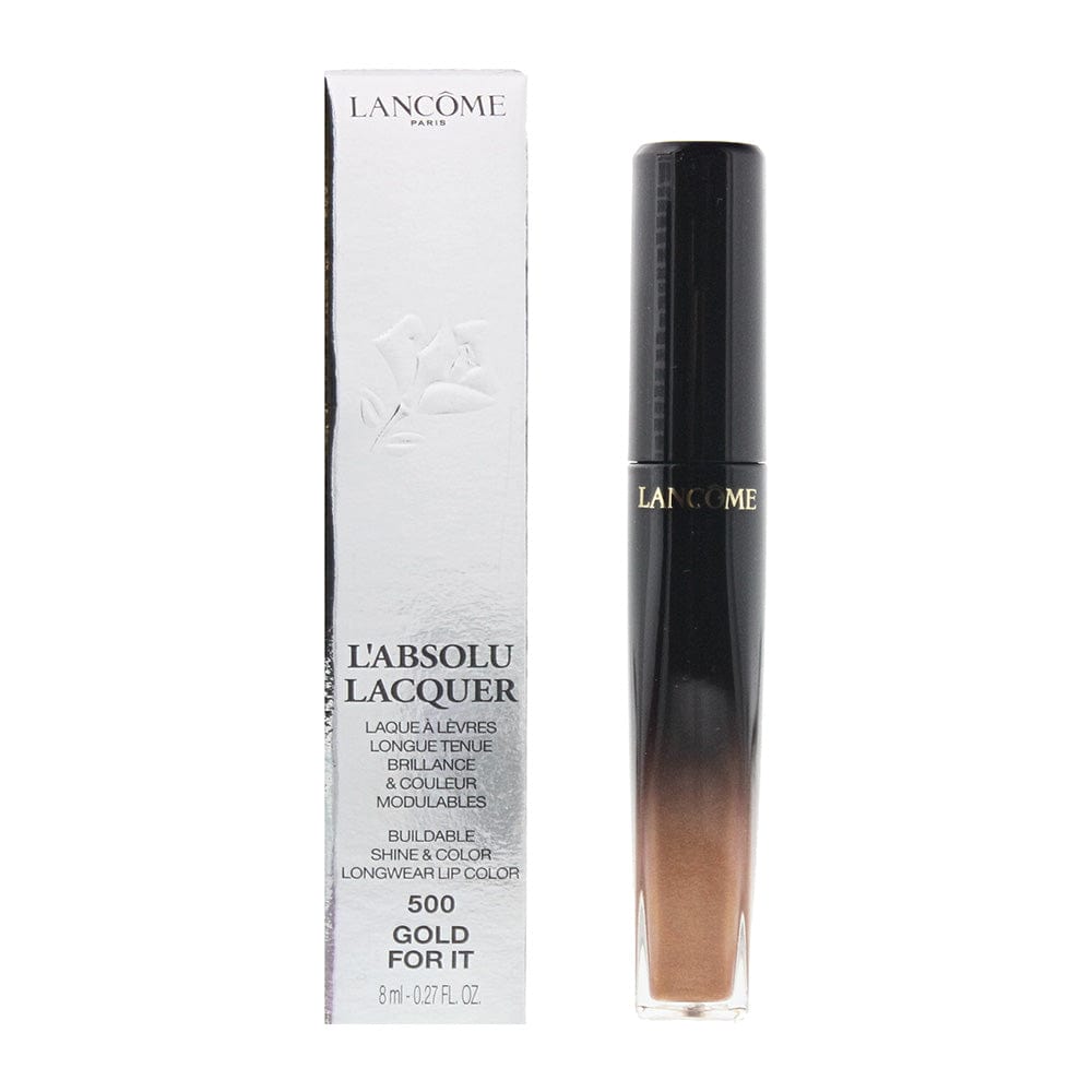 Lanceme L'Absolu Lacquer #500 Gold For It Lipstick 8ml - Welzo