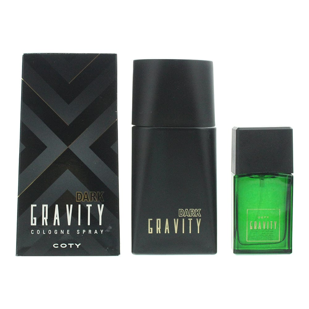 Coty Gravity 2 Piece Gift Set: Dark Gravity Cologne 100ml - Defy Gravity Cologne 30ml - Welzo