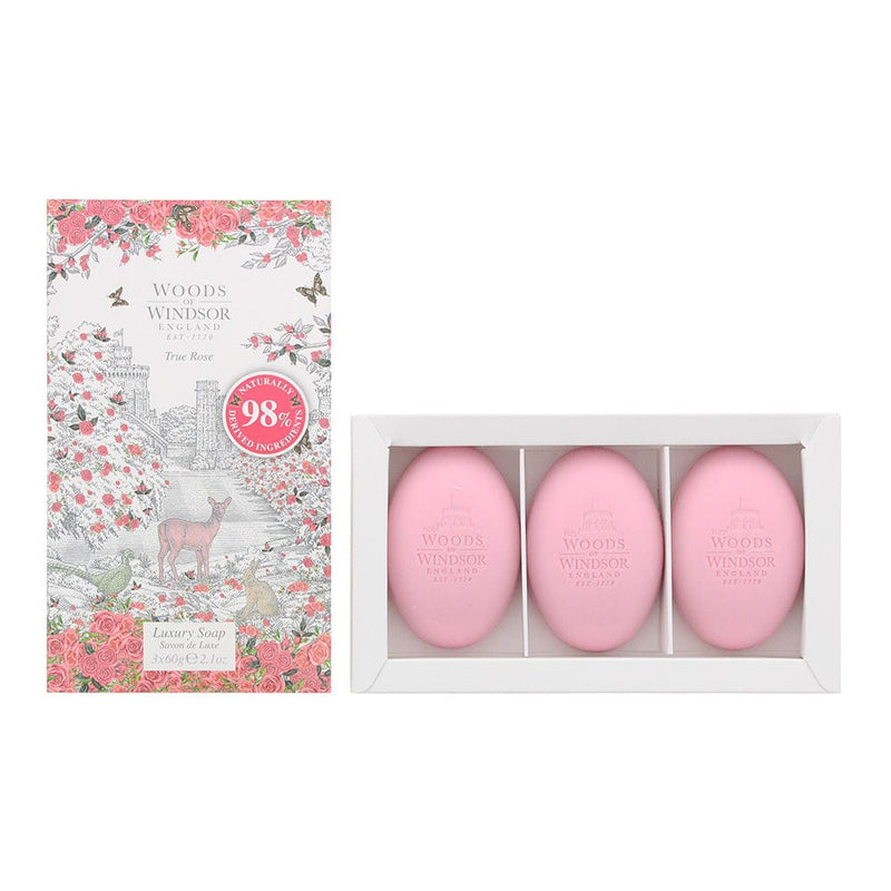 Woods Of Windsor True Rose Soap 3 X 60g - Welzo