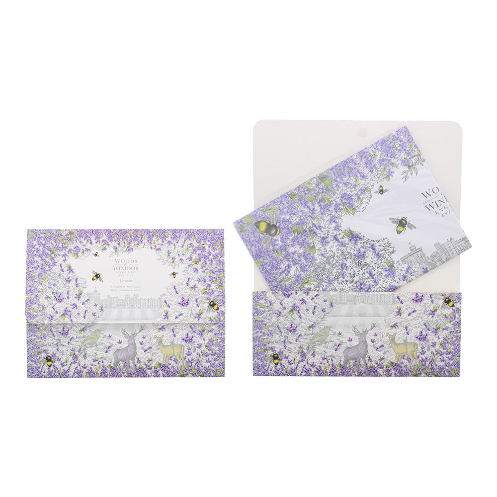 Woods Of Windsor Lavender Drawer Liner - 5 Pack - Welzo