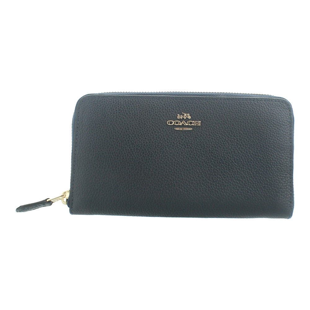 Coach Accordion Navy Zip Wallet - Welzo
