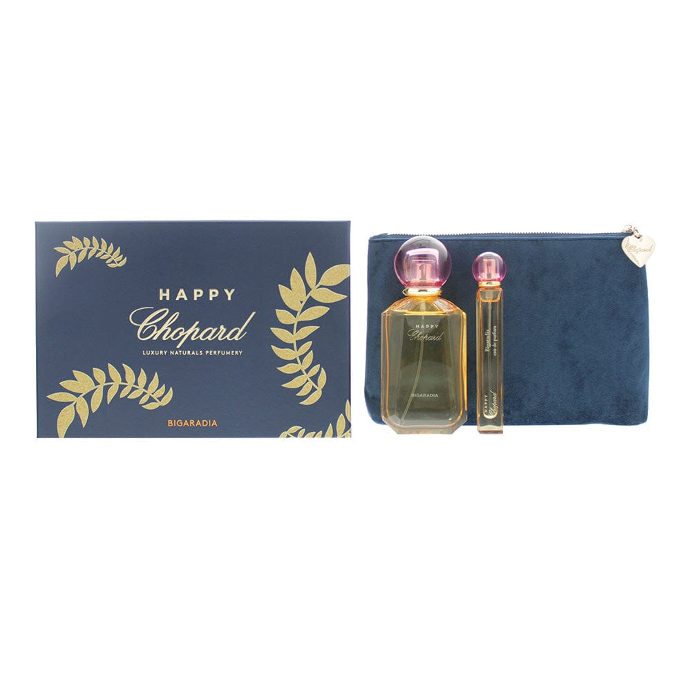 Chopard Happy Chopard Bigardia 3 Piece Gift Set: Eau De Parfum 100ml - Eau De Parfum 10ml - Pouch - Welzo