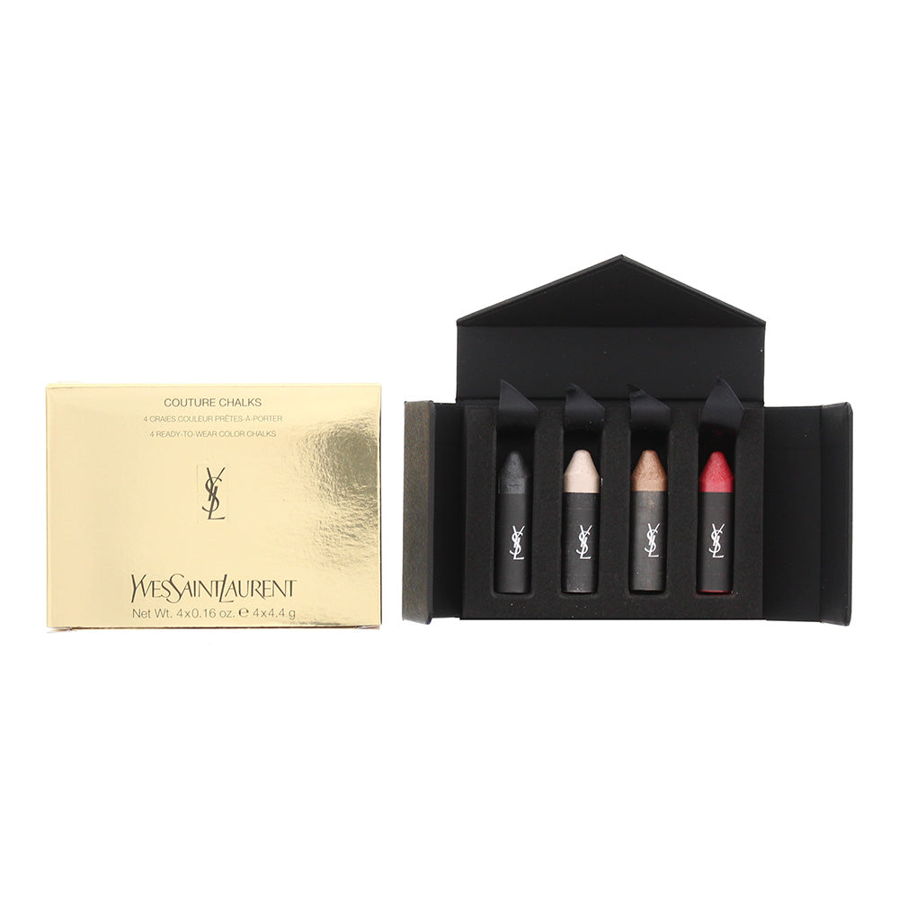 Yves Saint Laurent Couture Chalks 4 Piece Gift Set: Le Rouge Chalk 4.4g - Le Noir Chalk 4.4g - Le Nude Chalk 4.4g - Le Cuivre Chalk 4.4g - Welzo