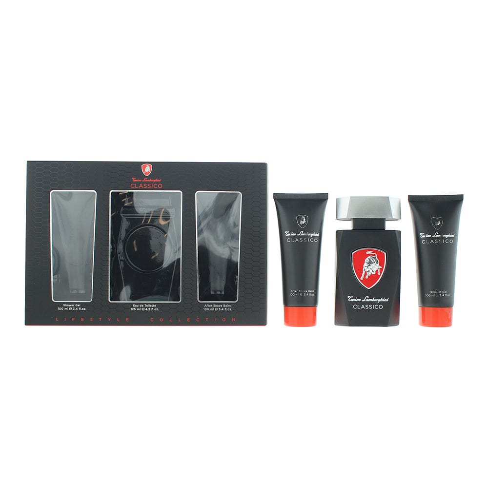 Tonino Lamborghini Classico 3 Piece Gift Set: Eau De Toilette 125ml - Shower Gel 100ml - Aftershave Balm 100ml - Welzo