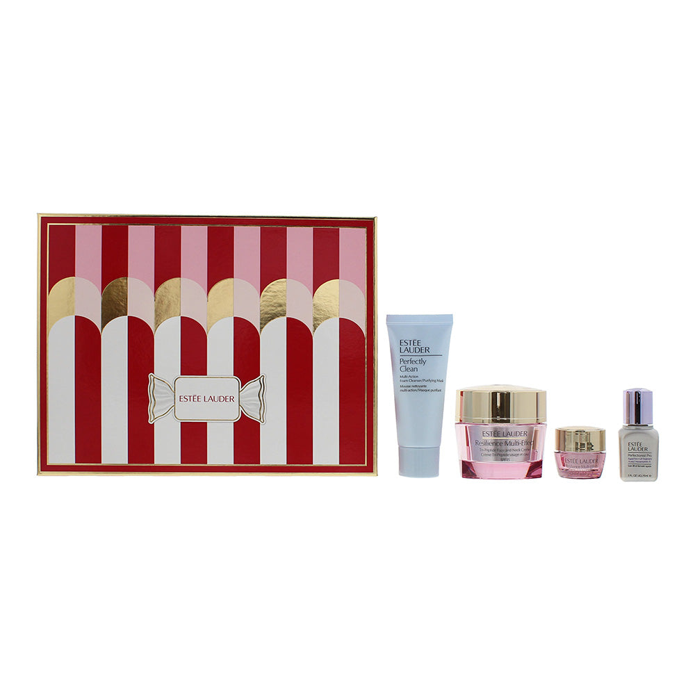 Estee Lauder Firm + Glow Skincare Delights 4 Piece Gift Set: Treatment 15ml - Face And Neck Cream 50ml - Eye Cream 5ml - Foam Cleanser 30ml - Welzo