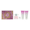 Versace Bright Crystal 4 Piece Gift Set: Eau de Toilette 90ml - Shower Gel 100ml - Body Lotion 100ml - Eau de Toilette 5ml - Welzo